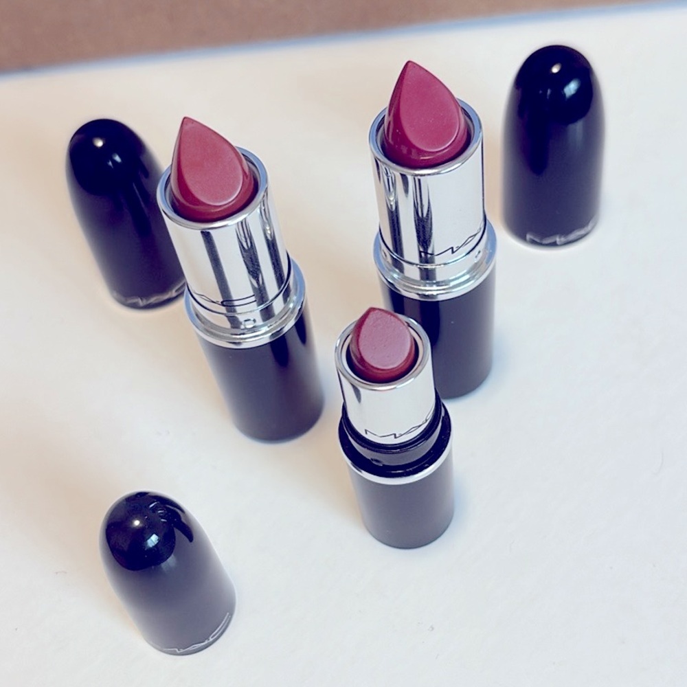 NEW Lot of 3x [MAC] Lustreglass Sheer-Shine Lipsticks Full Sz 548, 544; Mini 549 - Picture 11 of 13